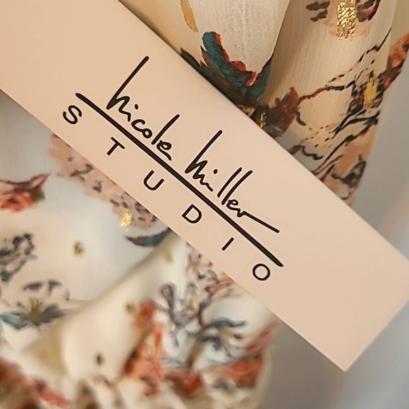 NWT Nicole Miller High Low Floral Dress - Picture 7 of 7